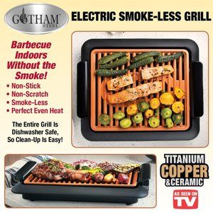 Gotham Steel Smokeless Indoor Grill New !